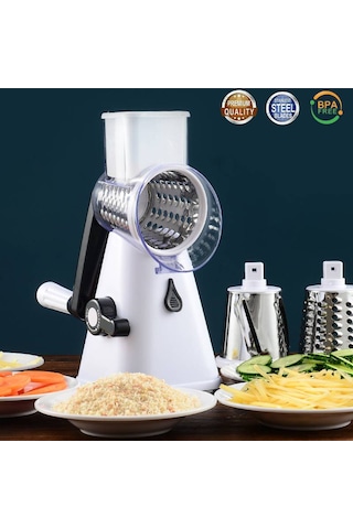 Altron Pratik Paslanmaz Çelik 3 Başlıklı Doğrayıcı Kollu Rende Çe