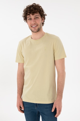 U.S. Polo Assn. Erkek Regular Fit Bisiklet Yaka Açık Haki Basic Tişört 50305924-VR183