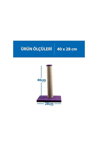 Çubuk Kedi Tırmalama Tahtası 40 Cm Mor