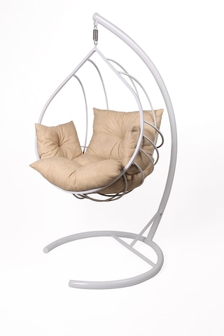 Damla Salıncak - Armut Salıncak Beyaz Beyaz Bej