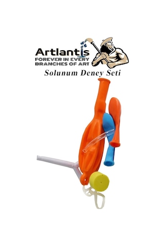 Solunum Deney Seti 7 Parça 1 Paket Akciğer Model Seti Y Boru Tıpa Balon Okul Sınıf Deney Seti