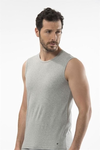Cacharel 1303 Spor Erkek Bisiklet Yaka - Gri Melanj Gri Melanj