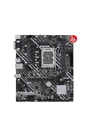 Asus Prıme H610m-e D4-csm, 2xddr4, 2x M.2, D-sub, Hdmı, Dp, 12-13.14.nesil, Lga1700 Soket, Anakart 82068270