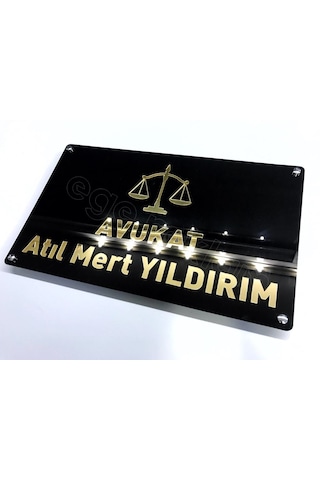 Pleksi Tabela - İşletmenize Özel - Kabartma - Kişiye Özel Isimlik Altın - Dore
