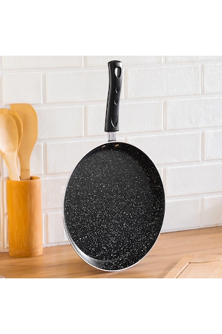 Porsima 579.0093 Granit Yanmaz Yapışmaz Tava Krep Tavası 26 Cm Siyah