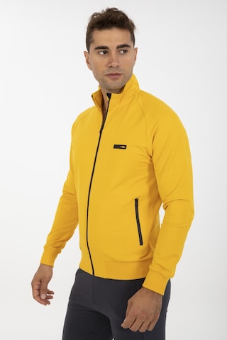 Maraton Comfort Erkek Dik Yaka Sarı Eşofman Üstü Sarı