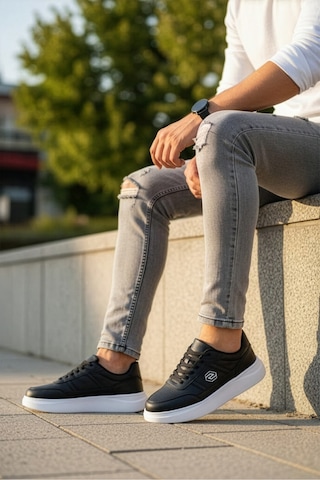 Daxtors D07003 Günlük Ortopedik Erkek Sneaker Spor Ayakkabı Siyah - Beyaz