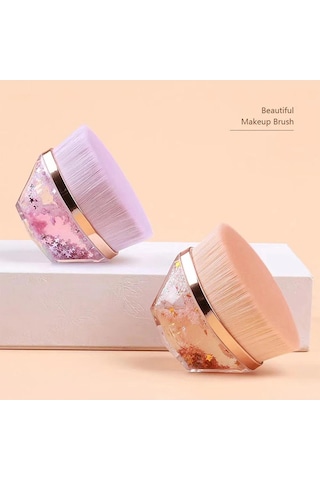 Fontenay Altıgen Taşınabilir Simli Makyaj Fırçası Turuncu