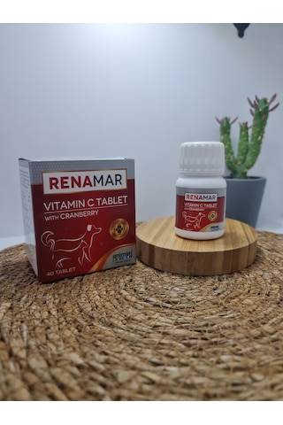 Animari Renamar 40 Tablet Evcil Hayvan Vitamin C With Cronberry