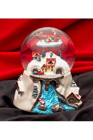 Yerli, El Boyaması, Müzikli Ve Kendinden Üflemeli, Uçan Noel Baba, Büyük Lüks Kar Küresi. Magnetdepo