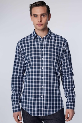Tudors Slim Fit Uzun Kollu Dar Kesim Kareli Keten Doku Yazlık Erkek Gömlek-30484-çok Renkli Çok Renkli
