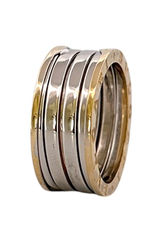 Altın Nesil 14 Ayar Altın Yeşil Beyaz Akordeon Yüzük Sarı Altın