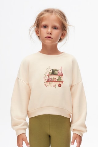 Xo Kids Kiz Çocuk Sweatshirt 4-8 Yaş 37518 Krem