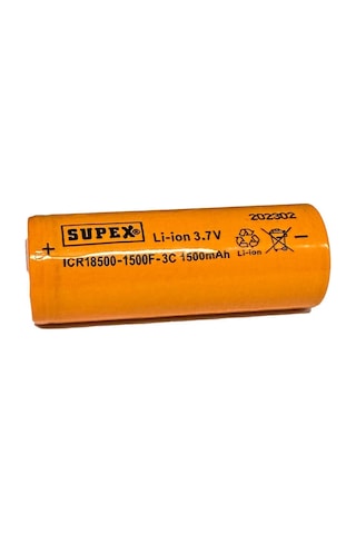 Icr18500-1500f-3c Lityum Ion 3.7v 1500mah 3c Deşarj Akımı Düz Kafa Pil
