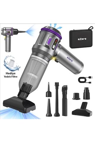 100w 16 Bin Pa Vakum Çekim Gücü Kablosuz Araba Oto Süpürgesi Ve Üfleme Makinası Şarjlı