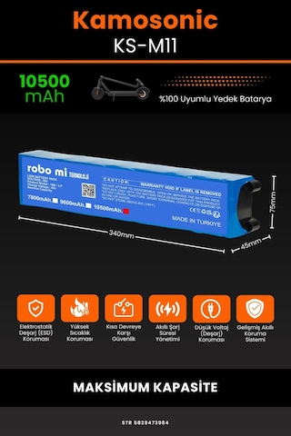 Kamosonic Ks-M11 / 36v 10500mAh Elektrikli Scooter Bataryası