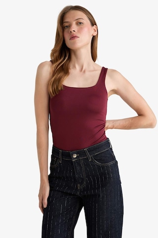 Defacto Kare Yaka Askılı Çıtçıtlı Body F8245ax25aubr115 Bordo-br115