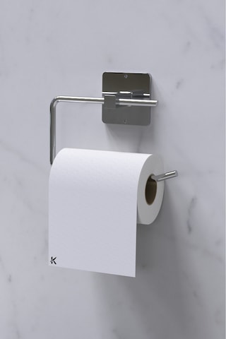 Karteya Yapışkanlı Gümüş Tuvalet Kağıdı Tutacağı/tuvalet Wc Kağıtlık Gümüş