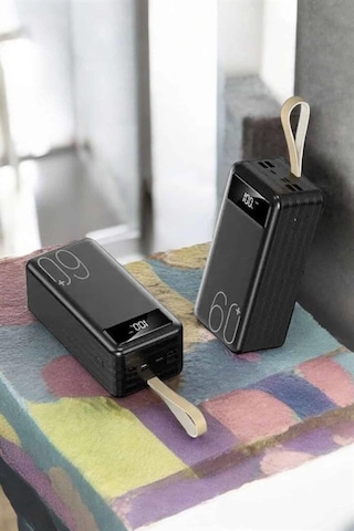 Powerbank 60.000 Mah 4 Portlu Uzun Şarj Süreli Dijital Göstergeli Çok Renkli 95279894