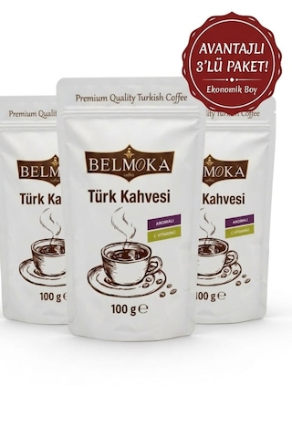Aronya Ve C Vitamini Katkılı Türk Kahvesi 3'lü Avantaj Paketi 3 100 Gr Türk Kahvesi