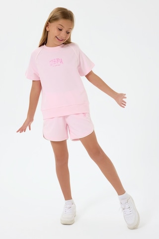 U.s. Polo Assn. Kız Çocuk Pembe Şort Takım Us2528-c-v2 Pembe