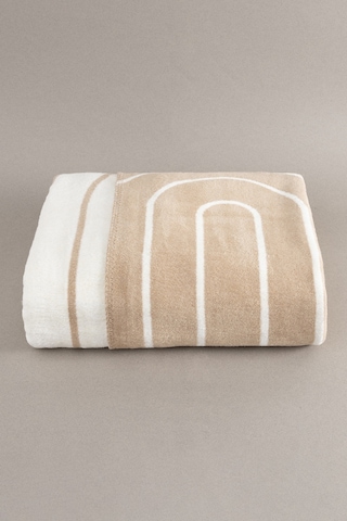 Twin Battaniye Soft Pamuklu Çift Kişilik Battaniye Kahve Krem 200 X 220 5028a Kahve Krem