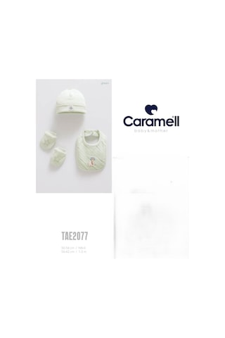 Caramell My Baby Kumsal 4lü Takım Aksesuar Eldiven Önlük Bere Good Baby 2077 Yeşil Yeşil