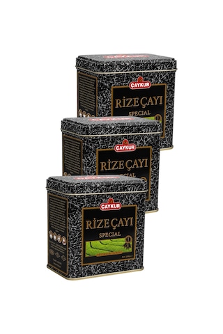 Rize Çayı Hediyelik Teneke Kutu 200 Gr. Üçlü Paket
