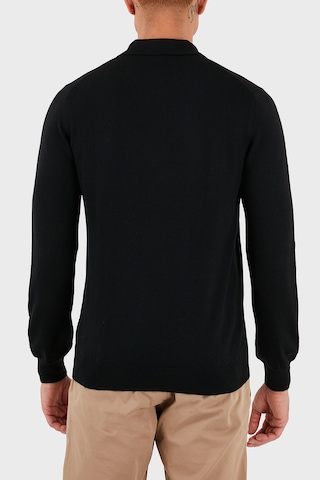 Gran Sasso Erkek Polo Yaka Kazak 55125 14290 099 Siyah Siyah