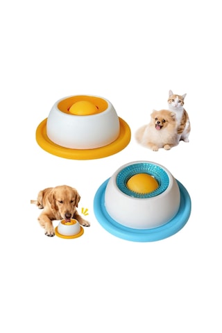 Büro Ev Ofis Evcil Kedi Köpek Hayvanı İçin Mini Yavaş Sıvı Mama Yeme Kabı