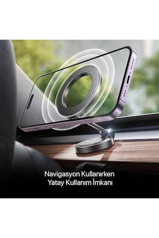 Araç Tutucu Süper Ağır Metal 3m Taban Bantı Kutuda Yedek Taban Bantı 2 Adet Yedek Metal Halka 360 Derece Tam Tur Dönebilir Katlanabilir Masa Gibi Yüzeylere Uygun Telefon Tutucu Stand Sku: Smg86900101