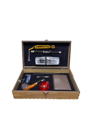 Pipsan Pipo Ahlat Ağacı Balsa Filitreli Çakmaklı Cüzdan Bileklik Tesbih Set 605738-509210