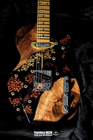 Elektro Gitar Custom Epoksi & Yıllanmış Ağaç Kişiye Özel Butterscotch Blonde