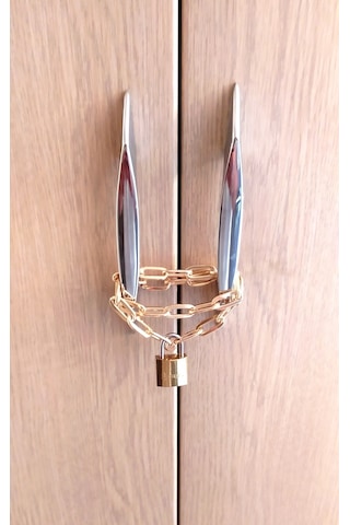 Zincirli Kilit Dolap Yurt Spor Kilidi Asma Kilit Paslanmaz 35cm.