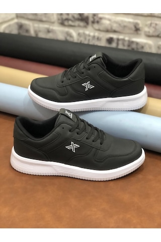 Umut Luttoon Büyük Numara 45-46-47-48 Ortopedik Erkek Spor Ayakkabı Siyah Beyaz