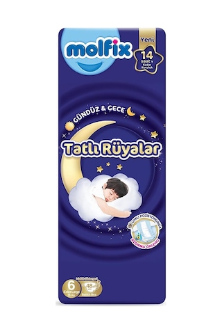 Molfix Bebek Bezi Sweet Dreams Extra Large 6 Numara 48'li 3 Paket