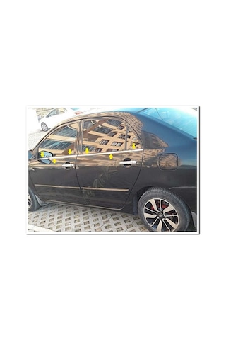 Markadan Toyota Uyumlu Corolla Sedan Krom Cam Çıtası 2002-2006 4 Parça P