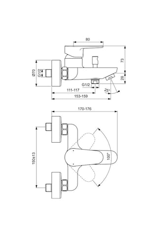 Ideal Standard Bc500xg Cerafine O Banyo Bataryası Mat Siyah Siyah