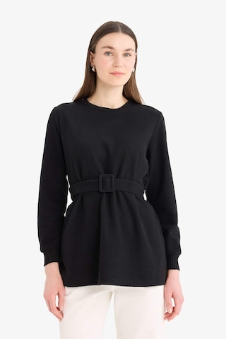 DeFacto Regular Fit Bisiklet Yaka İçi Yumuşak Tüylü Selanik Kumaş Uzun Kollu Tunik F4156AX25SPBK81