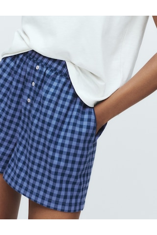 Marks & Spencer 2’li Paket Saf Pamuklu Baskılı Pijama Şortları T37003456S Mavi Mix