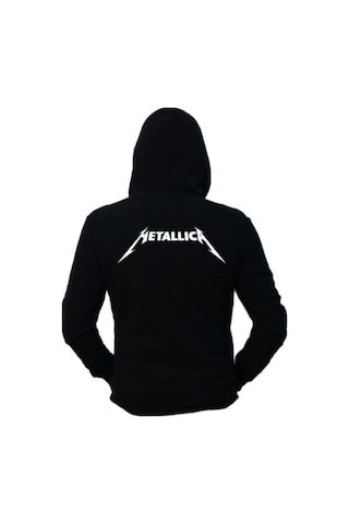 Tarzsokak Unisex Siyah Metallica For Whom The Bell Tolls Hoodie