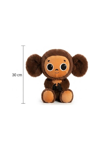 Cheburashka Peluş Oyuncak 30 Cm Kahverengi Kocagöz Sevimli Anime Oyun Arkadaşı Oyuncak Peluş