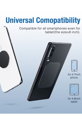 2'li Telefon Araç Içi Tutucu Stant Metal Plaka Magnetic Mıknatısl