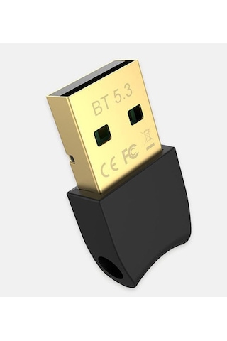 Plentiful Bluetooth V5.3 Usb Mini Bluetooth Adaptör Dongle 20mt Kablosuz Adaptör Çoklu Cihaz Desteği Sağlar