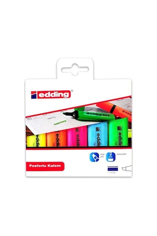 Edding Fosforlu Kalem 5li Çok Renkli