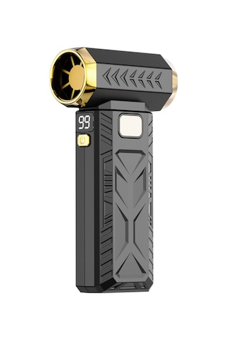 Yifomall 250000 Rpm Turbofan El Fanı - 10000mah Pil, Led Aydınlatma, 6 Rüzgar Hızı, Sürekli Hız Regülasyonu, Siyah