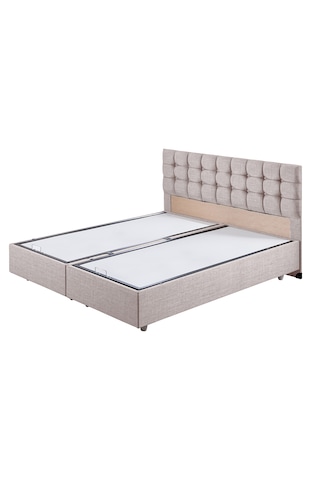Venedik Çift Kişilik Baza Başlık Letto Yatak Seti - Krem 150 x 200