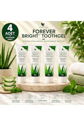 Forever Bright Aloe Vera Özlü Diş Macunu 4 x 130 G