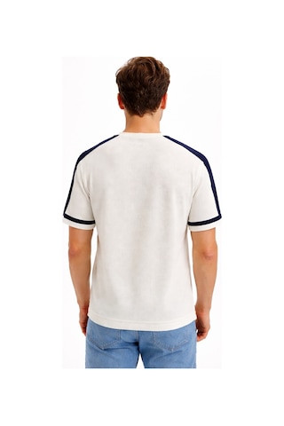 Cazador Triko Bisiklet Yaka T-shirt Erkek 34045 Ekru Ekru