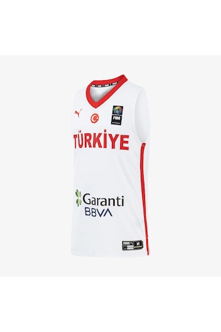 Puma Turkey V-neck Game Jersey Erkek Beyaz Basketbol Forması 606606